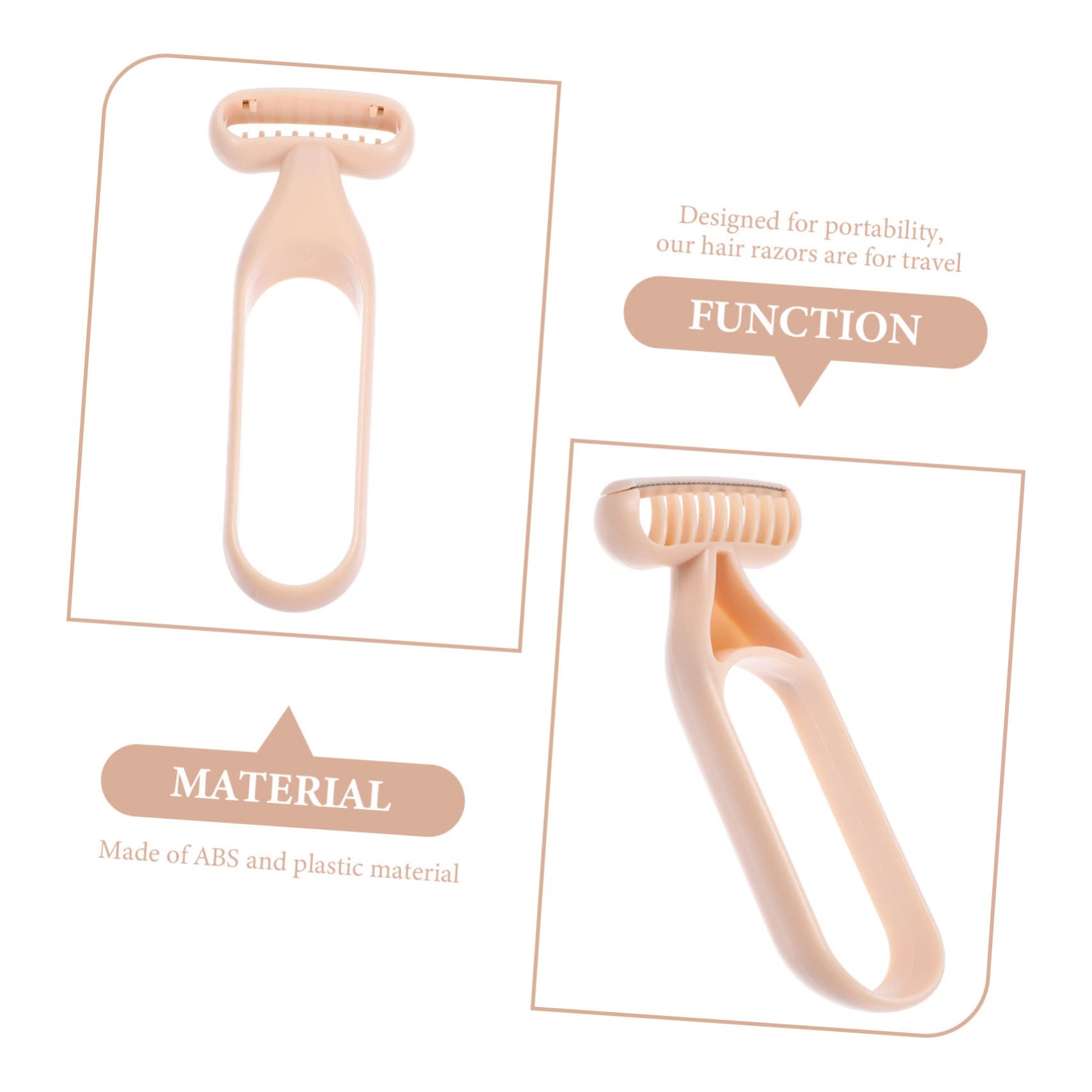 NOLITOY 5-Pack Women's Body Hair Shaver - Reusable Underarm, Leg & Body Hair Remover Razor | Gentle Manual Hair Trimmer for Smooth Skin | Perfect for Travel, Gym & Home Use