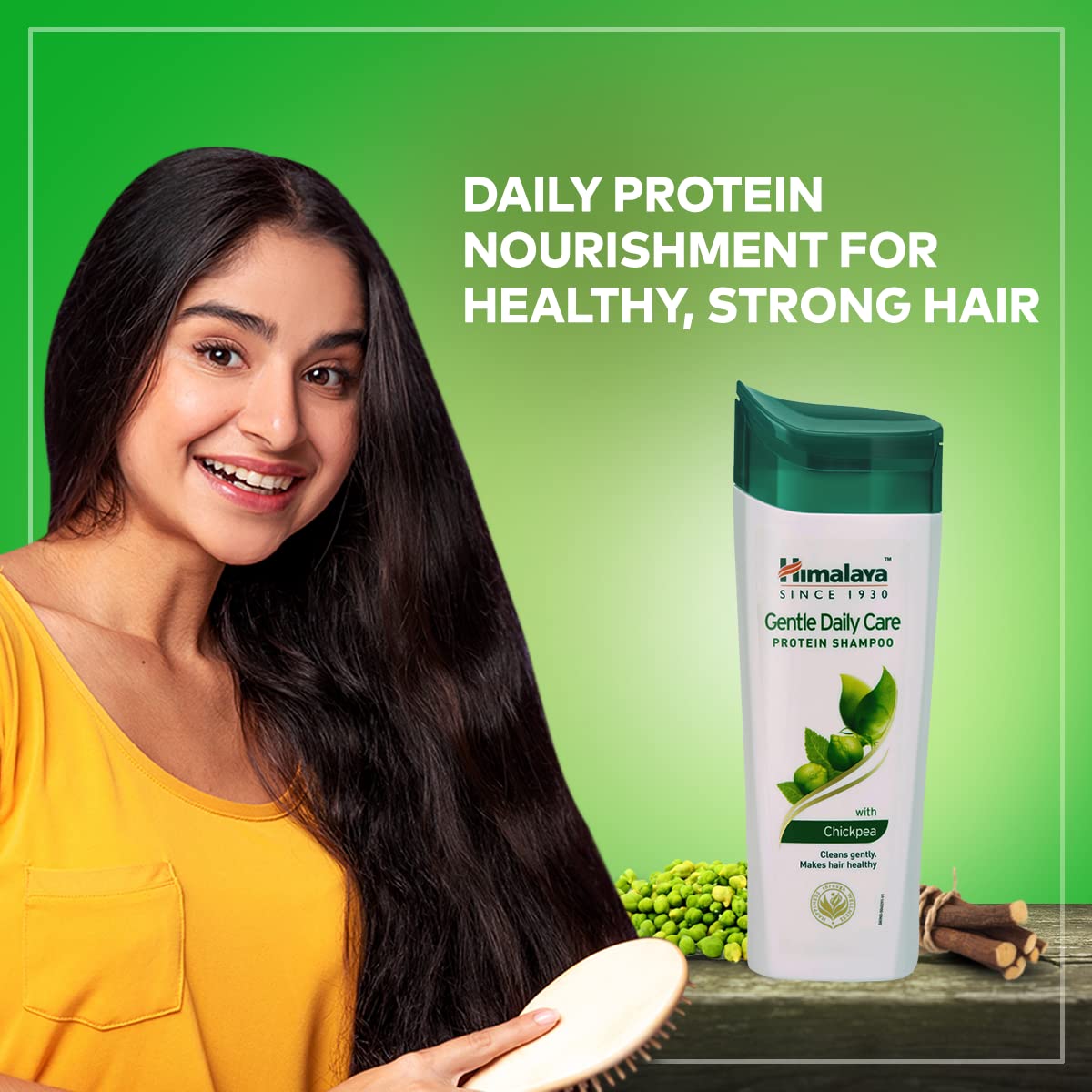 Himalaya Gentle Daily Care Protein Shampoo with Chickpea, Licorice & Amla - 700ml & 400ml for Women & Men | Nourishing Hair Care for Daily Use, Dry & Damaged Hair Repair | Perfect for Home, Travel & Gym