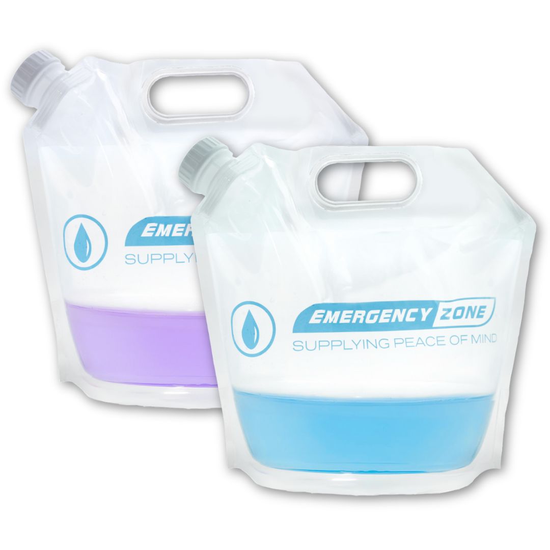 1 Gallon Water Pouch (4 Liter) - Emergency Water Storage, Camping, Hiking & Survival Gear - BPA Free Portable Water Container for Outdoor Adventures