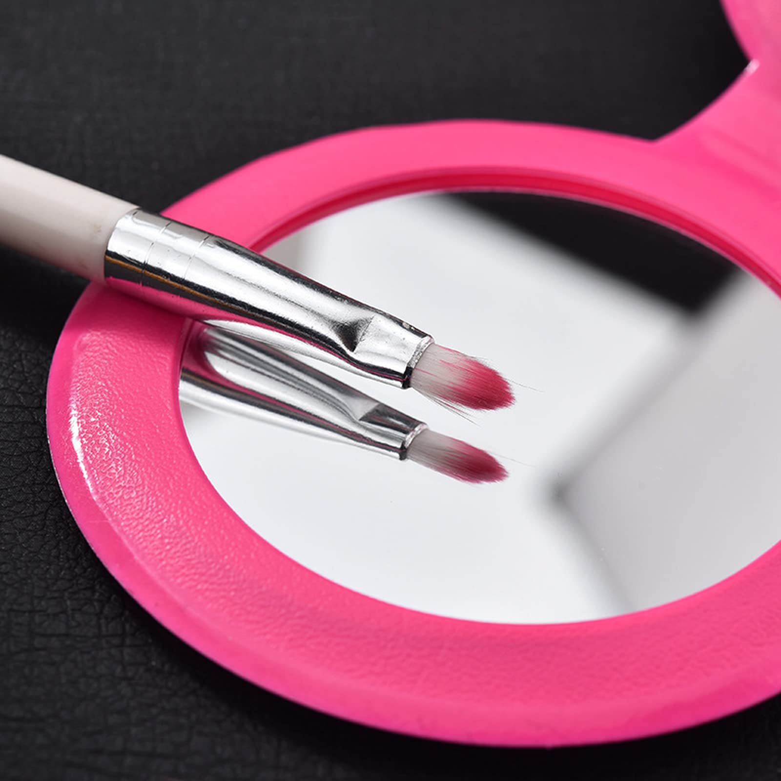 Portable Double-Sided Folding Makeup Mirror Keychain - Cute Travel Cosmetic Mirror for Purse, Bag & Car Keys | Perfect for On-the-Go Touch Ups, Travel Essentials & Gift Ideas