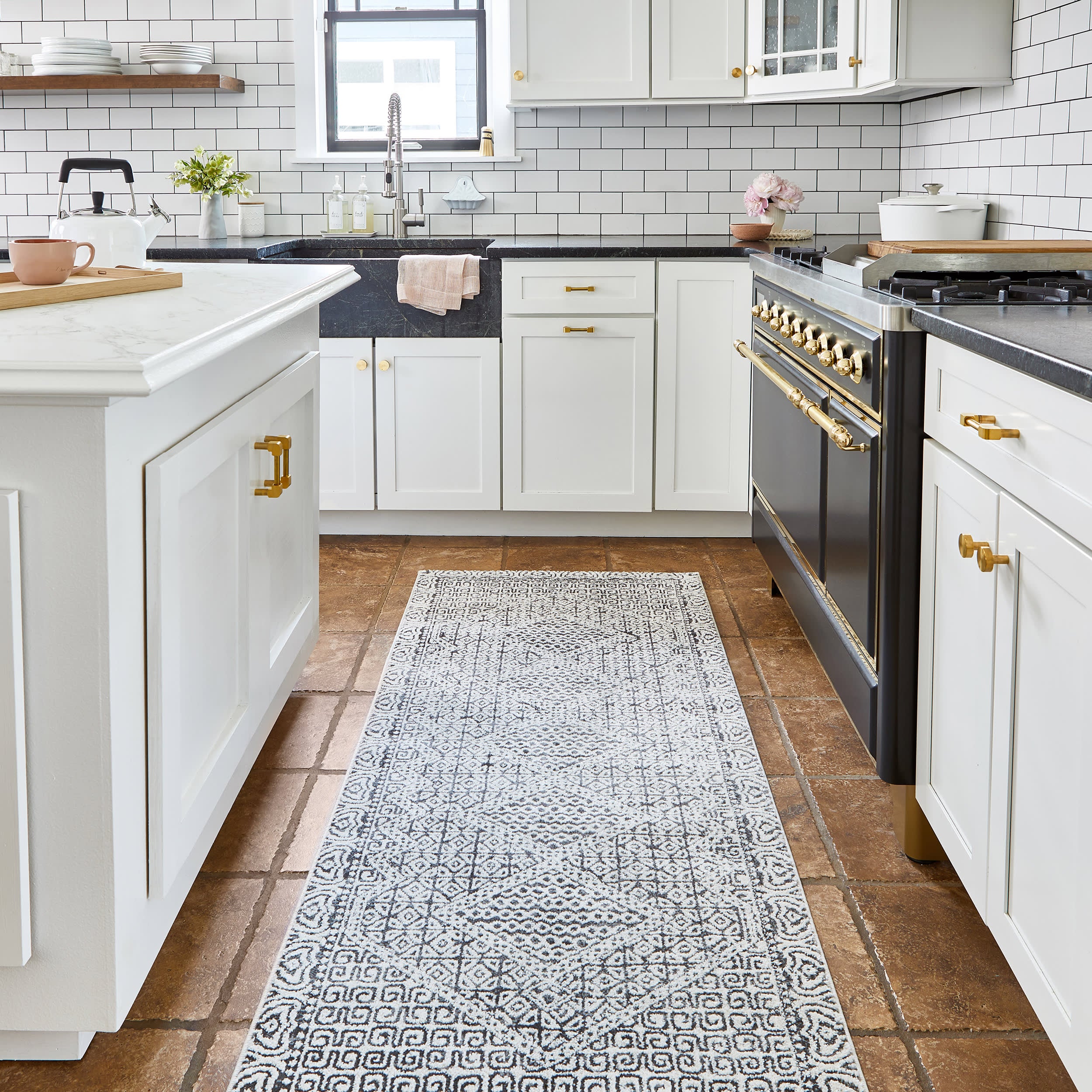 Diamond Mosaic Rug - Grey Handmade Bohemian Area Rug for Living Room, Bedroom & Home Decor | Non-Slip Soft Floor Mat for Indoor Use