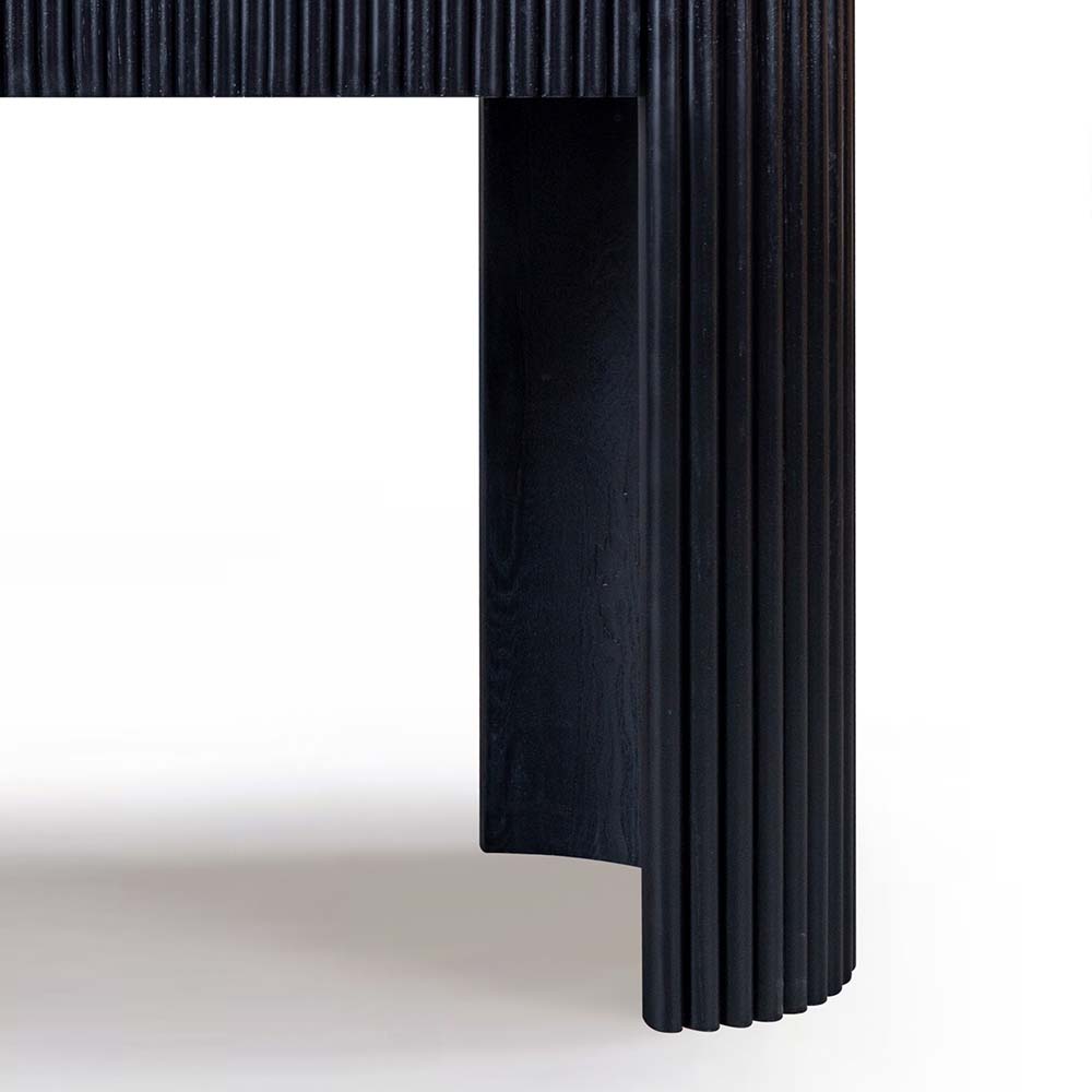 KELYN 140cm Black Console Table - Entryway Sofa Table, Hallway Accent Furniture for Living Room & Bedroom Decor