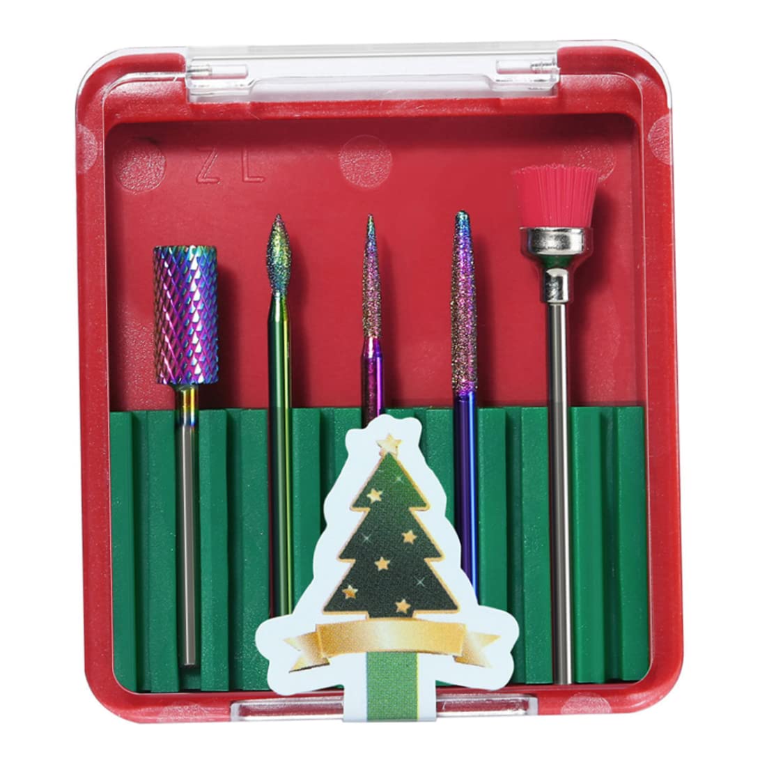Professional 5PCS Electric Nail Drill Bit Set for Acrylic Nails & Manicure - Christmas Gift for Nail Artists & DIY Enthusiasts | Perfect for Salon, Home Use & Holiday Nail Designs