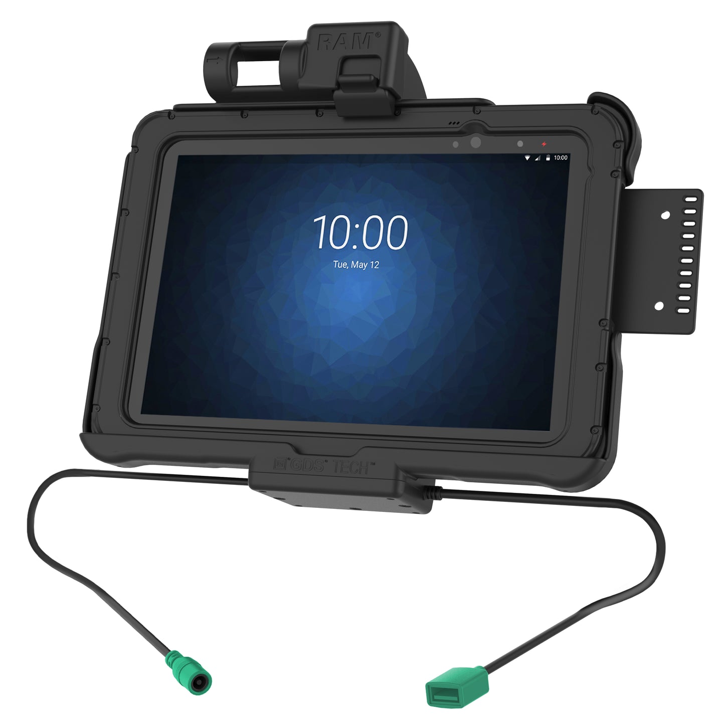 GDS® Power and Data Dock for Zebra ET5x 10.1 Series - RAM HOL ZE11PDU | Charging Station with USB Ports for Retail, Warehouse, and Logistics Use