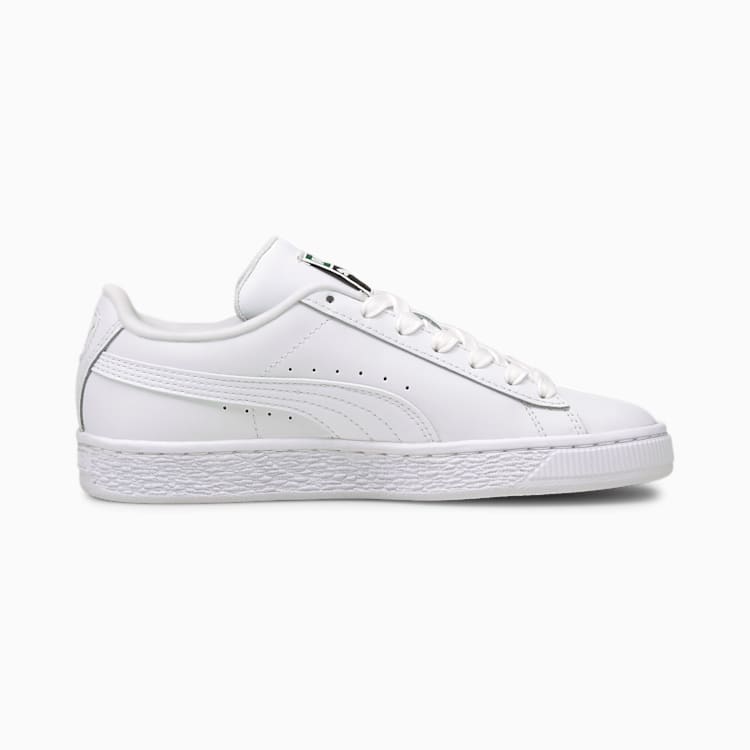 PUMA Junior Basket Classic XXI Big Kids' Sneakers - White Basketball Shoes for Boys & Girls - Perfect for School, Sports & Casual Wear