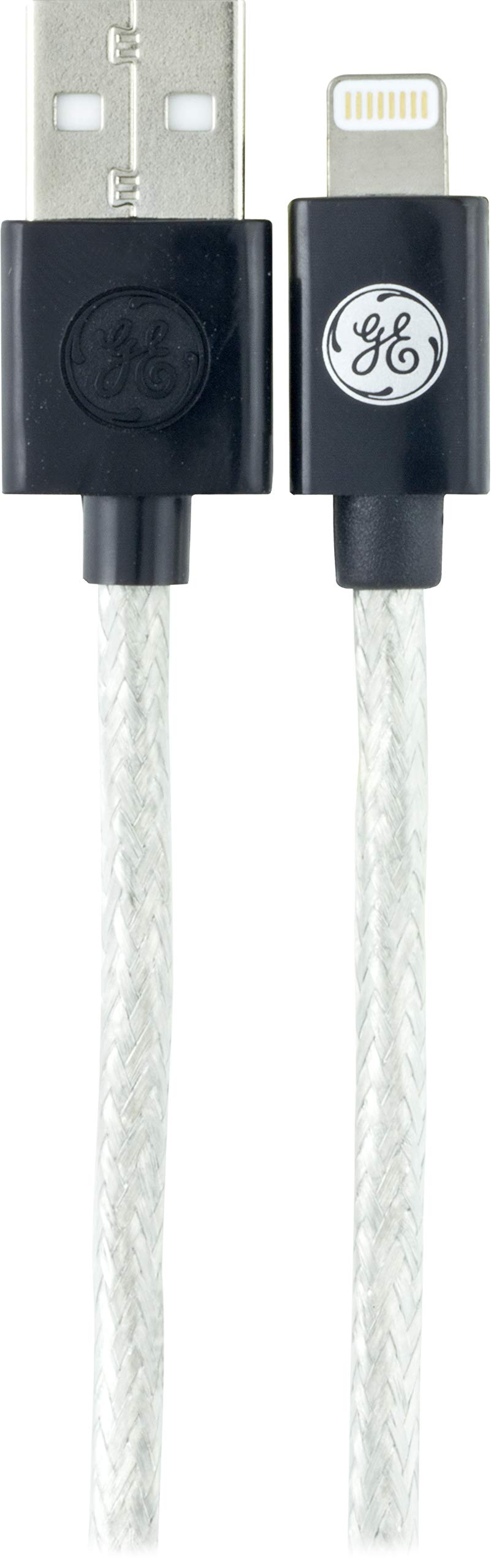 GE Pro 1ft Lightning to USB Charging Cable - MFi Certified for iPhone 12/11/Pro/Max/XS/XR/X/8, iPad, iPad Mini, iPad Air (Model 38292) - Fast Charging & Data Sync for Home, Office & Travel