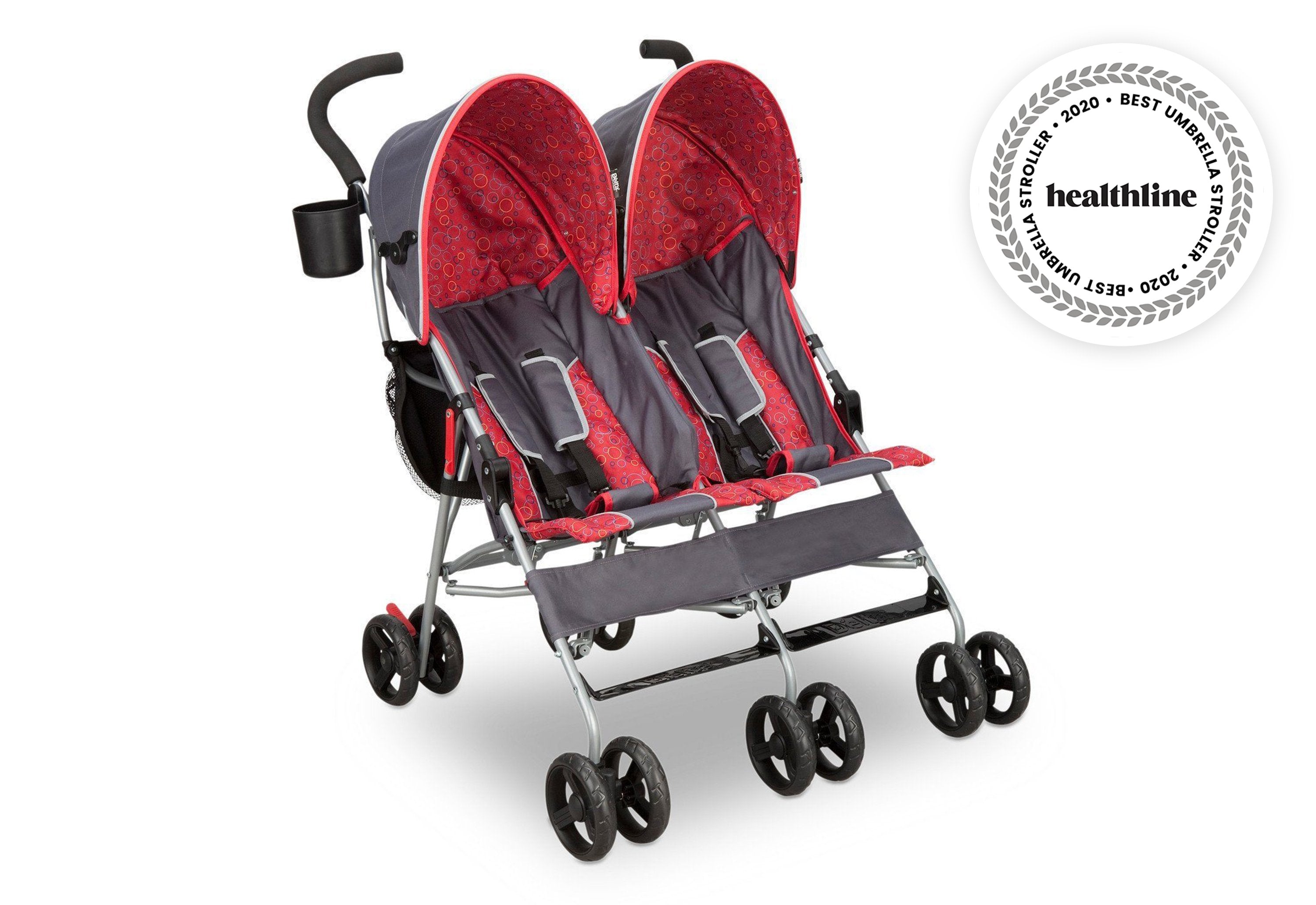 LX Side by Side Double Stroller for Twins - Lightweight & Compact Design for Easy Maneuvering - Perfect for Shopping, Travel, and Outdoor Adventures