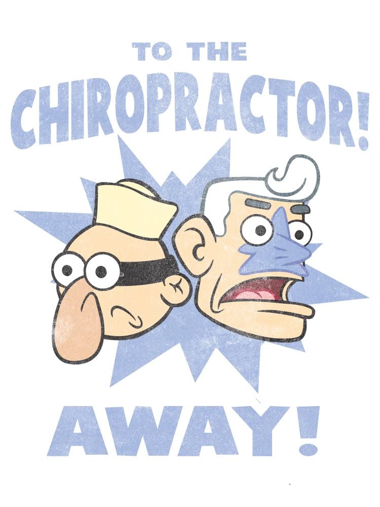 SpongeBob SquarePants Barnacle Boy Chiropractor Men's White Graphic T-Shirt - Funny Cartoon Tee for Casual Wear & Gifts
