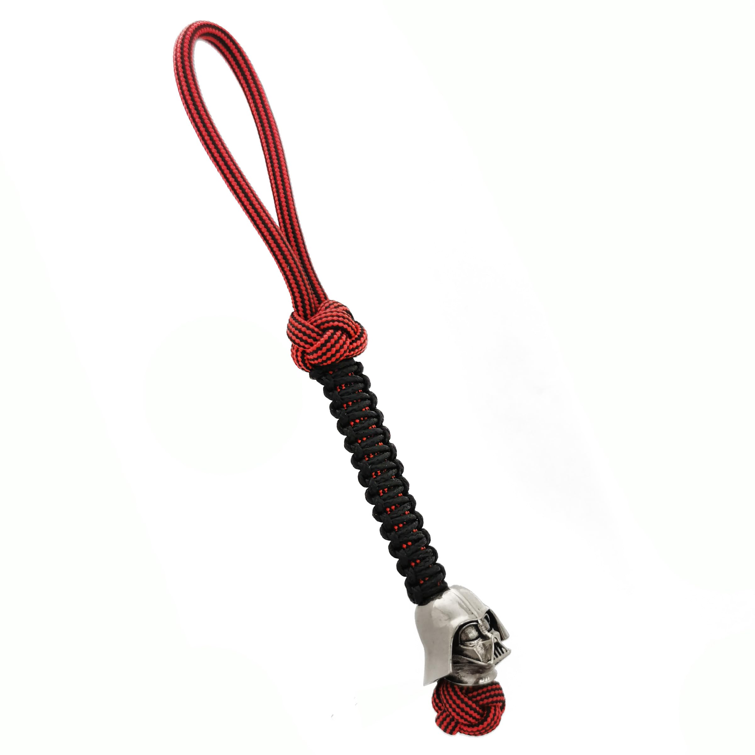 Coob EDC Paracord Knife Lanyard with Solid Metal Bead Charm - Custom Tactical Lanyard for Outdoor Survival, Camping & Everyday Carry (Silver) | Perfect for Knives, Flashlights & Multi-tools