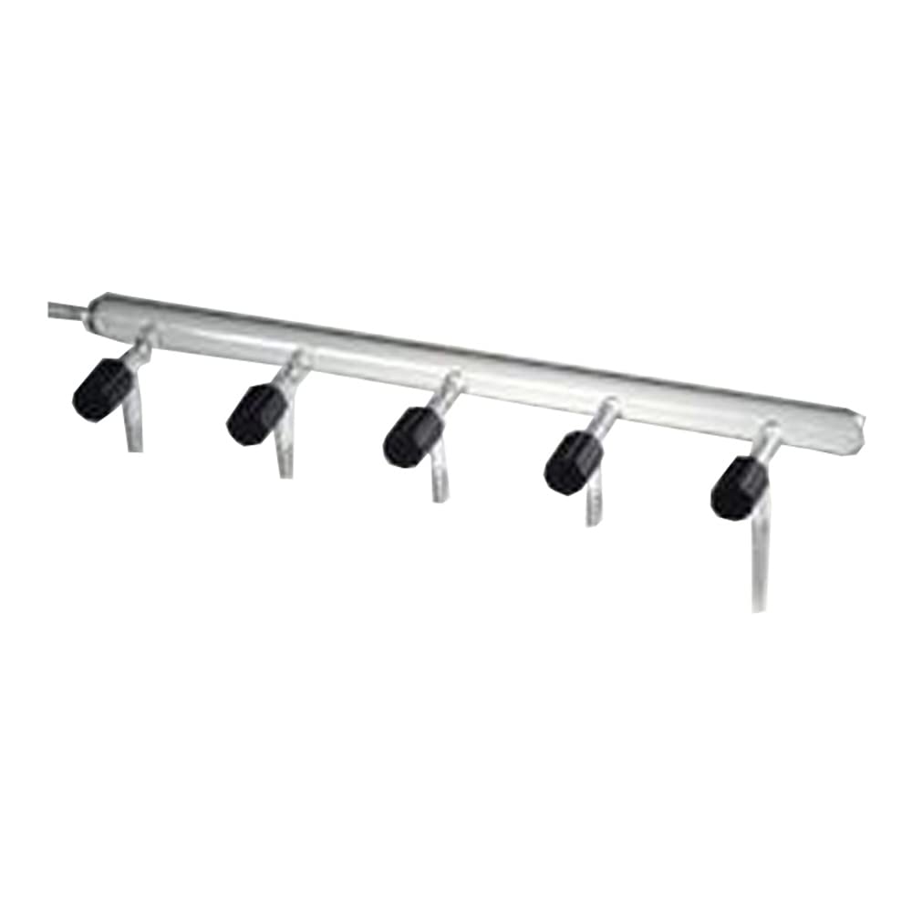 Synthware M522404 High Vacuum Manifold with 4 Ports & 0-4mm Valves - Left Hose Connection for Laboratory, Industrial & Scientific Applications