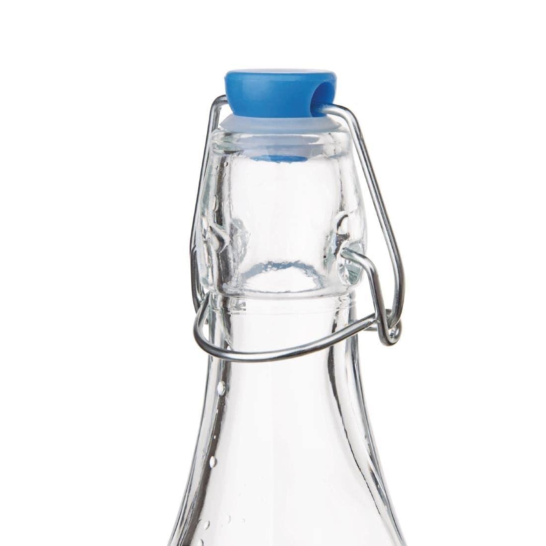 Premium 1.2L Glass Water Bottles with Swing Top Lids - BPA Free, Leak Proof - Set of 6 for Home, Office, Gym & Outdoor Activities