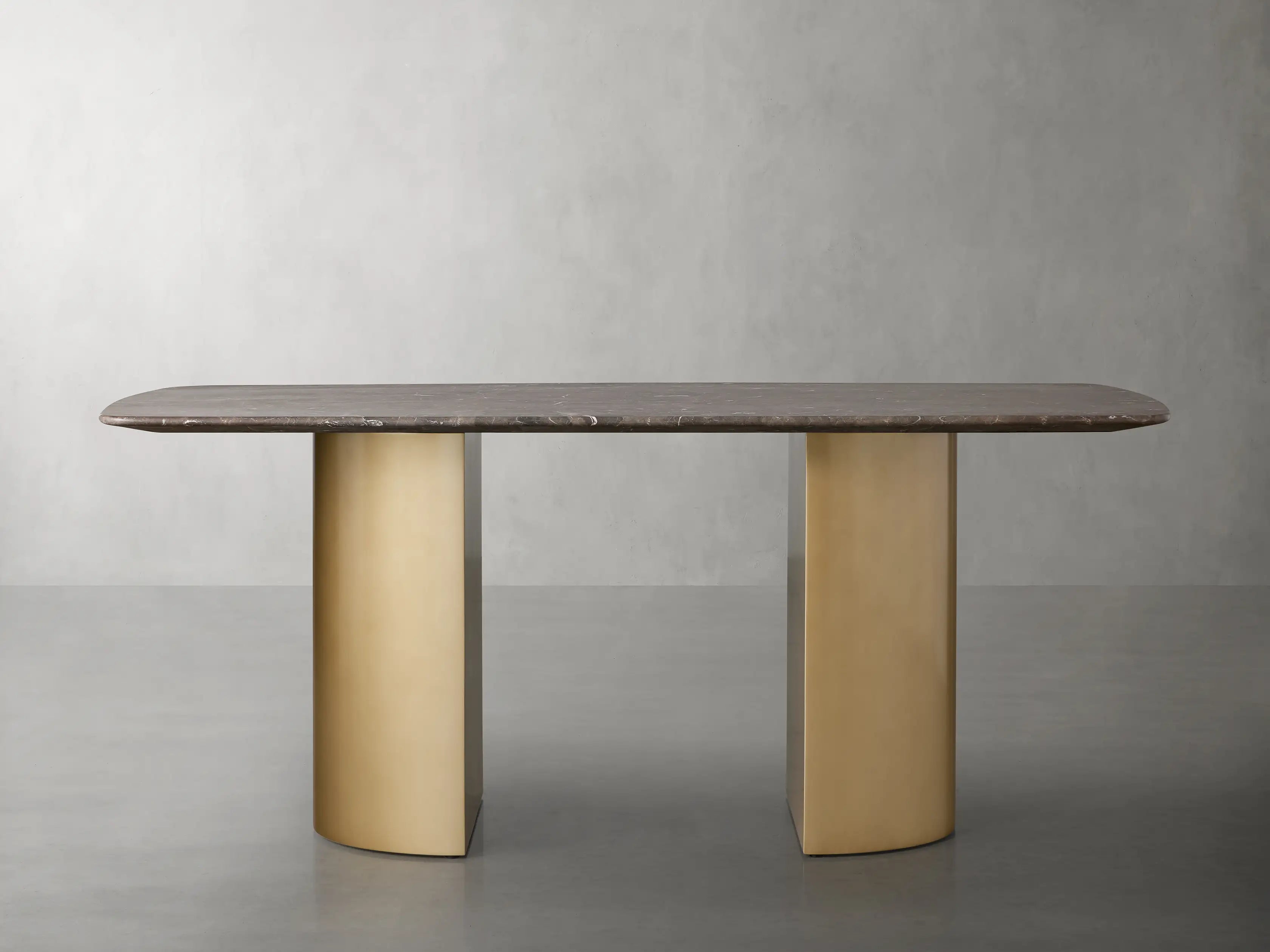 Saint Germain Stone Dining Table with Dauphine Base - Elegant Marble Top Dining Table for Modern Home, Perfect for Dinner Parties & Family Gatherings