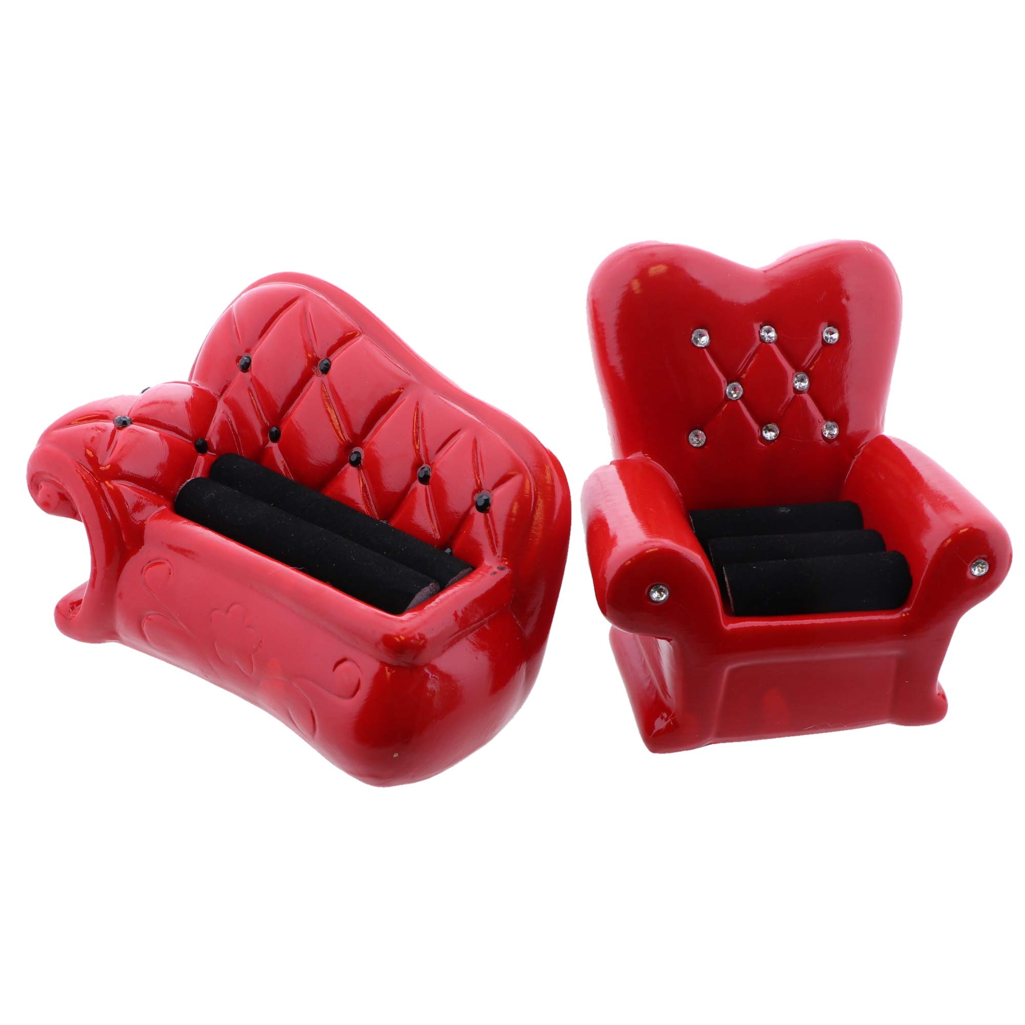 Li'Shay Ceramic Ring Holder for Easy Chair and Couch - Red | Jewelry Organizer for Living Room, Bedroom & Bathroom | Perfect Gift for Women