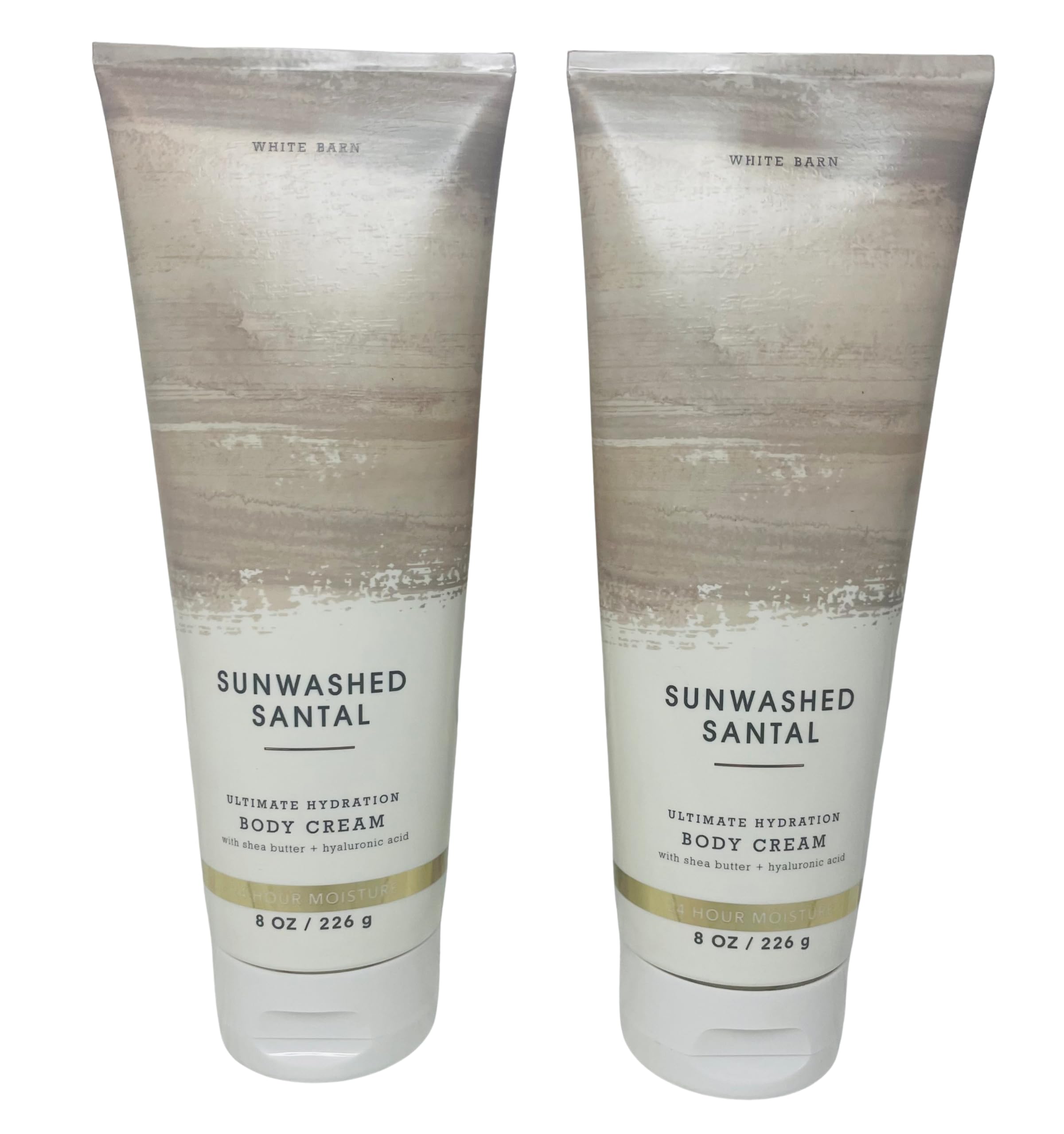 Bath & Body Works Sunwashed Santal Ultimate Hydration Body Cream 8oz (2-Pack) - Deep Moisturizing Lotion for Dry Skin, Perfect for Daily Use & Spa Days