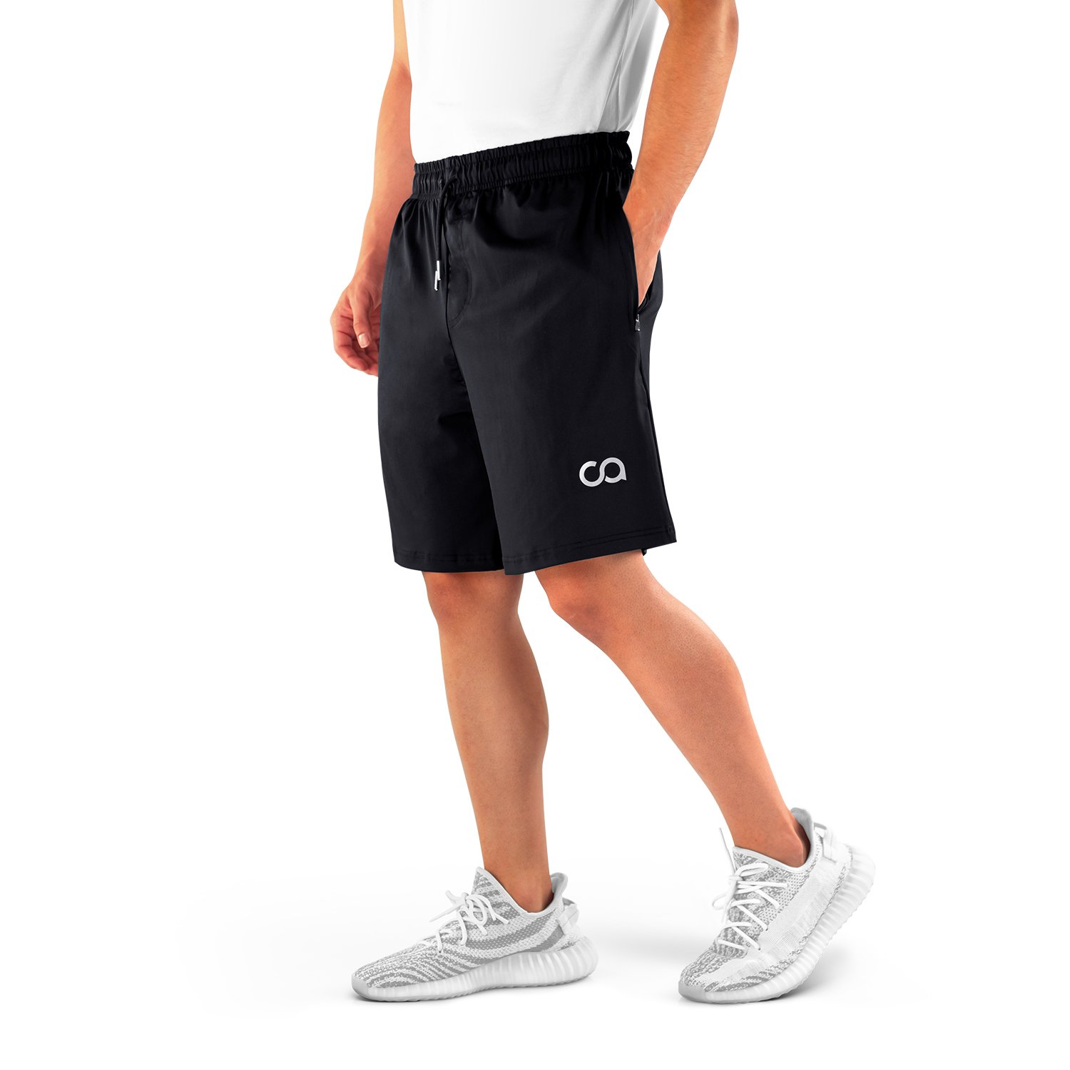 **Men's Gym Shorts with Zipper Pockets - Breathable Workout Running Shorts for Training & Activewear - Perfect for Gym, Jogging & Outdoor Sports**