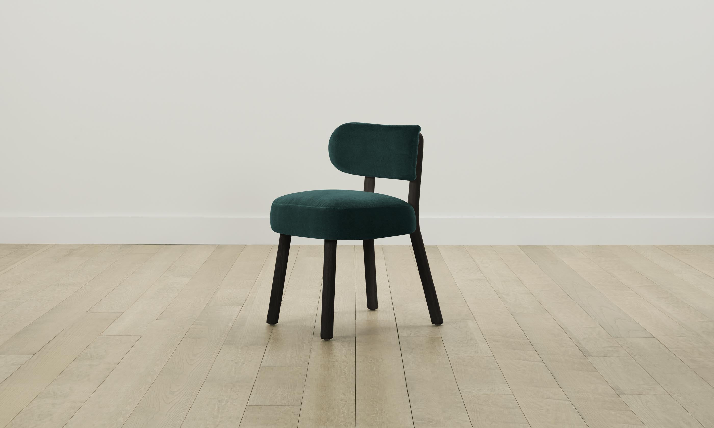 The Jane Dining Chair - Performance Velvet Emerald Green Upholstered Seat - Perfect for Dining Room, Kitchen, or Home Office