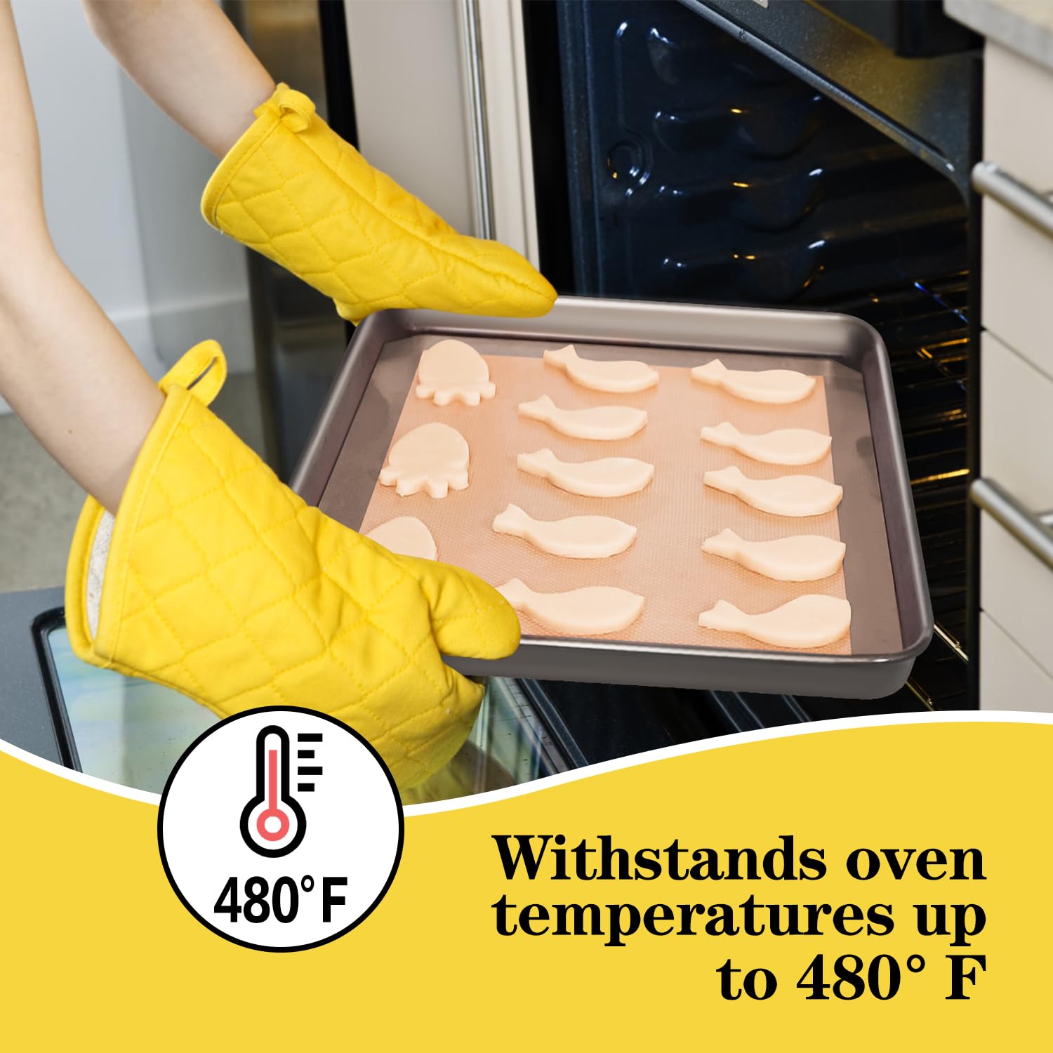 Non-Stick Silicone Baking Mats (2-Pack, 16.5