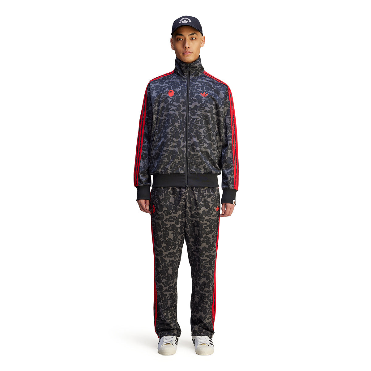 BAPE Firebird Track Pants for Men - Black Camo Joggers with Signature Shark Design | Perfect for Streetwear, Gym & Casual Outfits