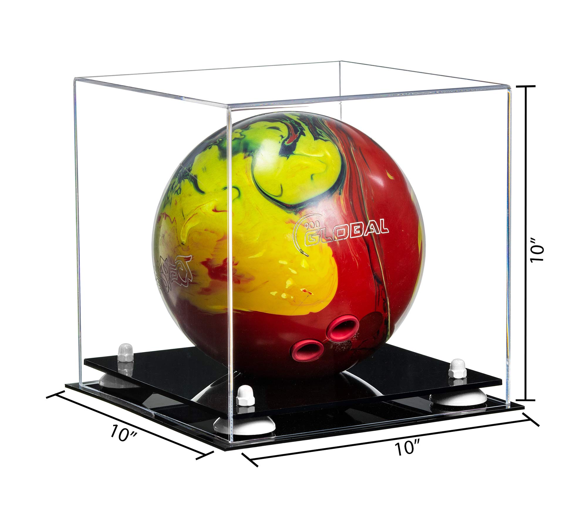 Premium Acrylic Bowling Ball Display Case with Adjustable Risers - Showcase Your Collectible Bowling Balls at Home or Pro Shop - Perfect for Bowling Enthusiasts & Tournament Trophies