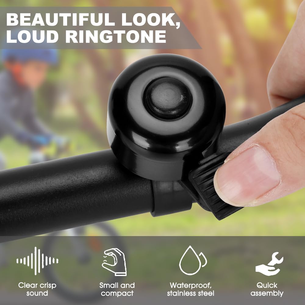 **120dB Loud Bike Bell for Kids & Adults - Classic Mini Bicycle Bell with Crisp Clear Sound - Durable Bike Accessories for MTB, BMX, City Bikes & Scooters - Perfect for Safety & Fun Riding**