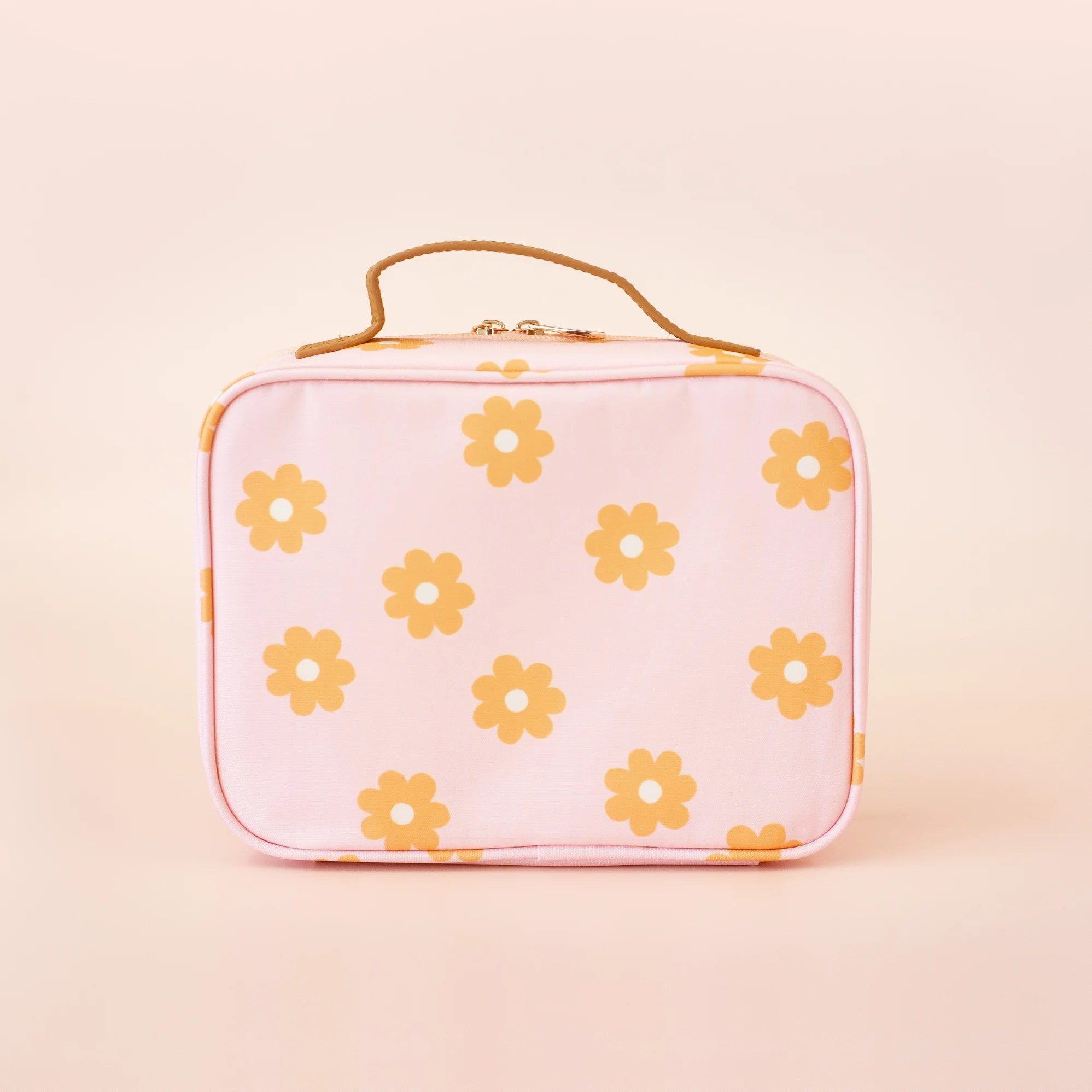 Insulated Mini Lunch Bag with Daisy Chain Design - Perfect for School, Work, and Picnics