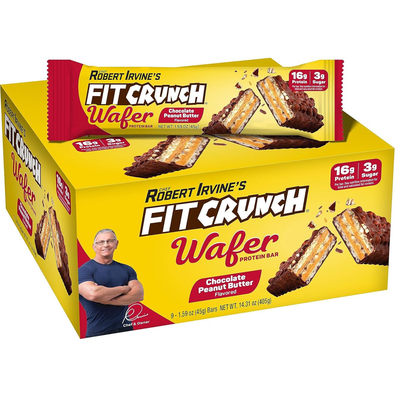 FITCRUNCH Protein Wafer Bars - High Protein Snack for Fitness, Gym & Weight Loss - Perfect for Post-Workout Recovery & Healthy On-The-Go Nutrition