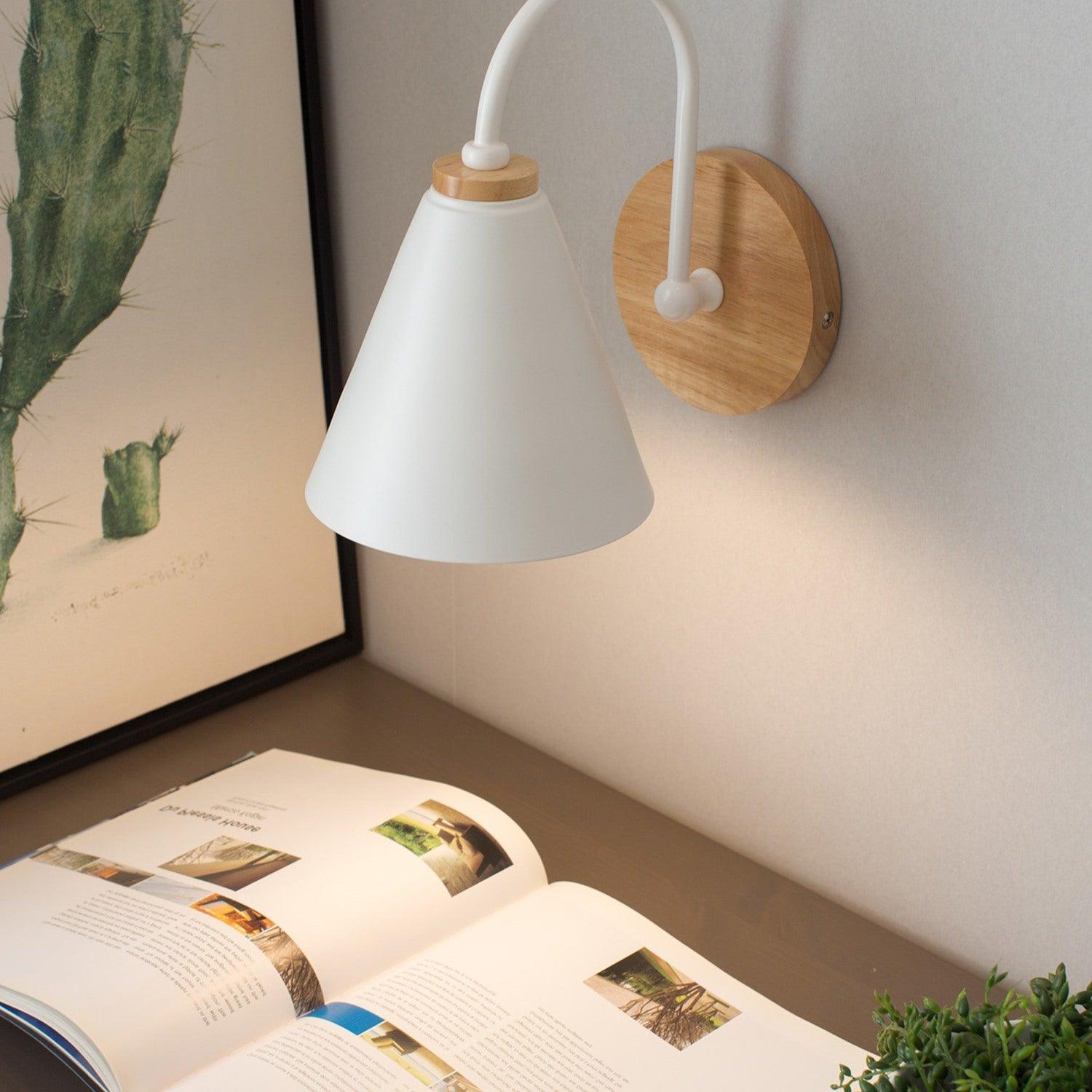 Kona Nordic Wall Lamp - Modern Scandinavian Style LED Sconce Light for Bedroom, Living Room & Hallway - Dimmable Warm White Lighting for Home Decor