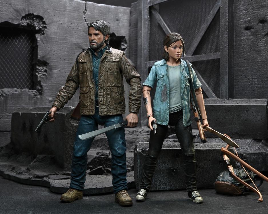 The Last of Us Part II Ultimate Joel and Ellie Action Figure 2 Pack - Collectible Video Game Character Figures for Fans, Gifts & Display