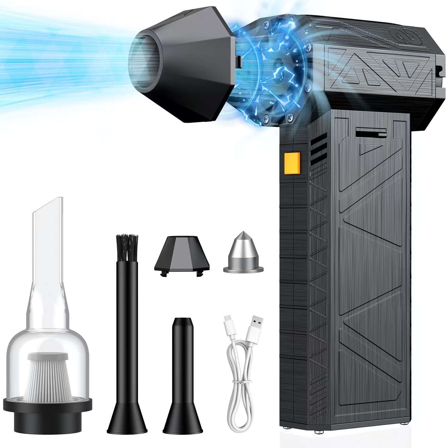 High Speed Blower - Mini Turbo Jet Fan 130,000 RPM Electric Air Duster Gun for PC Cleaning, Keyboard Dusting & Electronics Maintenance