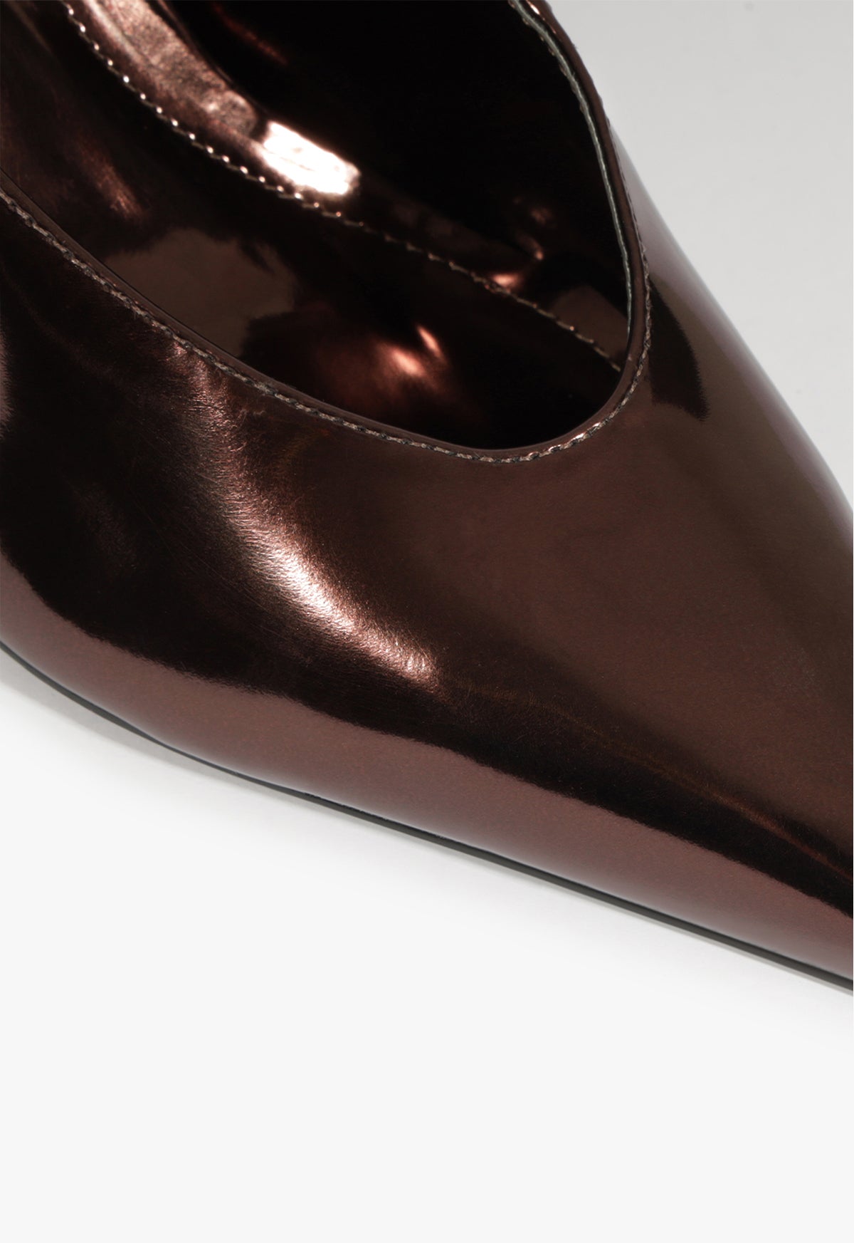Alicia Specchio Leather Pump Women's Mid Heel Shoes 2.4