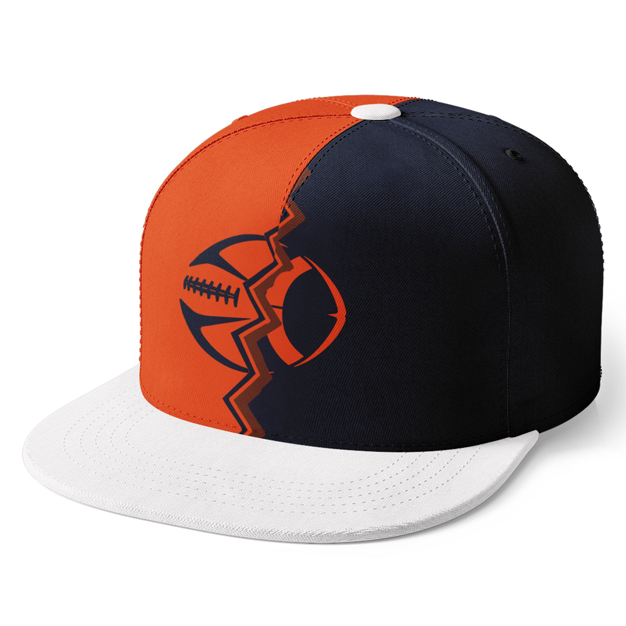 Custom Deep Blue & Orange Illinois MaxSoul Shoes and Hat Set - Personalized Sports Fan Combo D028017 - Perfect for Game Days, Tailgating, and Showing Team Spirit