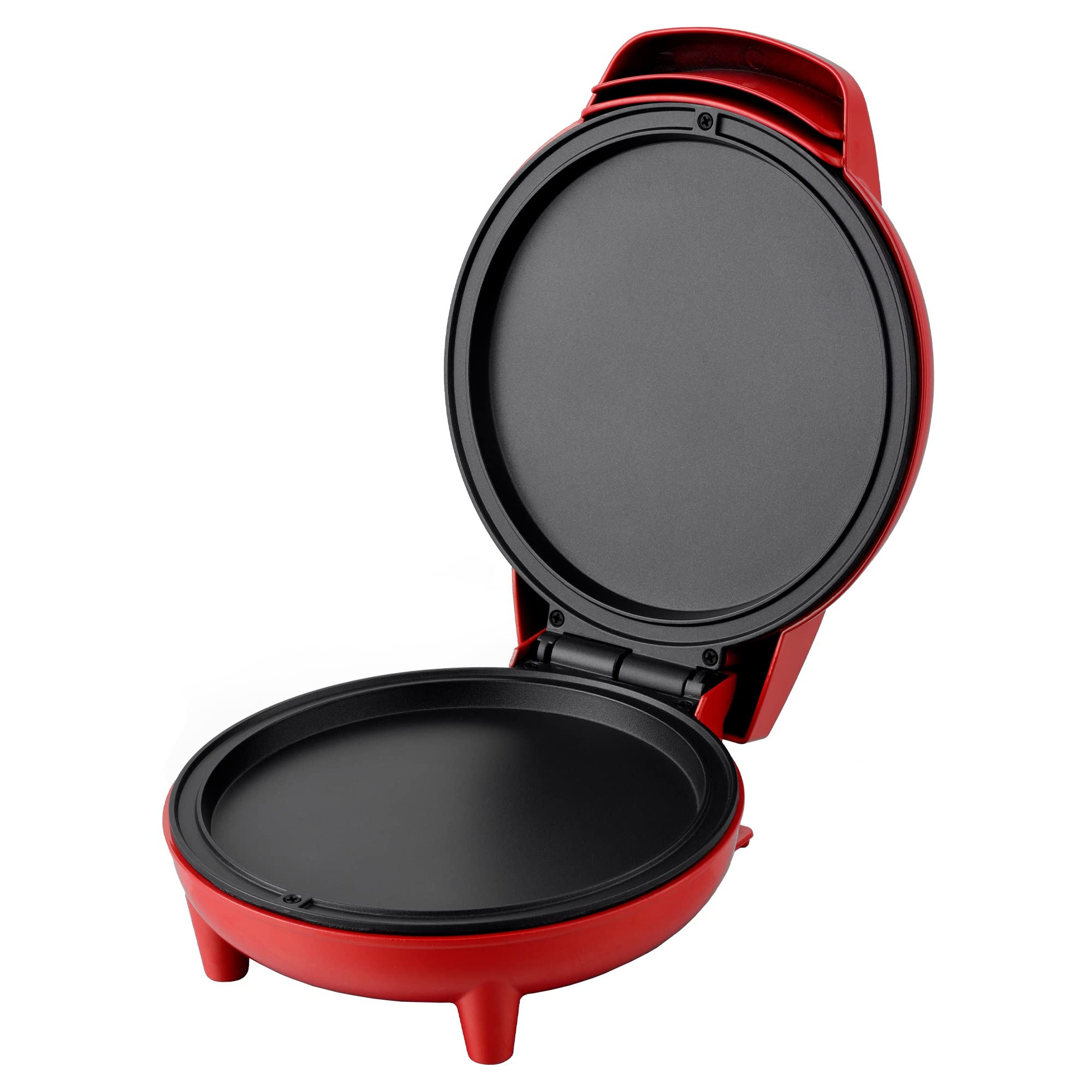 Courant 7-Inch Compact Griddle & Mini Oven - Personal Pizza Maker, Non-Stick Electric Skillet for Small Kitchens, Dorms, RVs & Camping (Red)