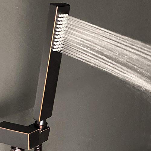 AYIVG Oil Rubbed Bronze Wall Mount Shower System - 10 Inch Rainfall Shower Head with Handheld Sprayer and Mixer Valve Set for Bathroom & Spa Experience