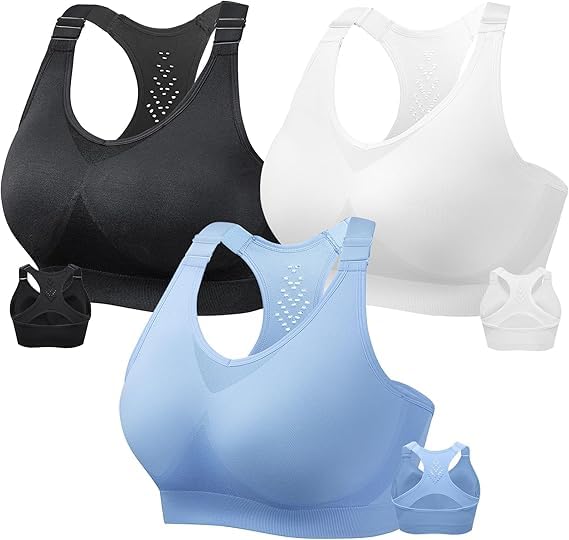 FITTIN Padded Sports Bras for Women - Seamless Yoga Gym Workout for Active Lifestyles