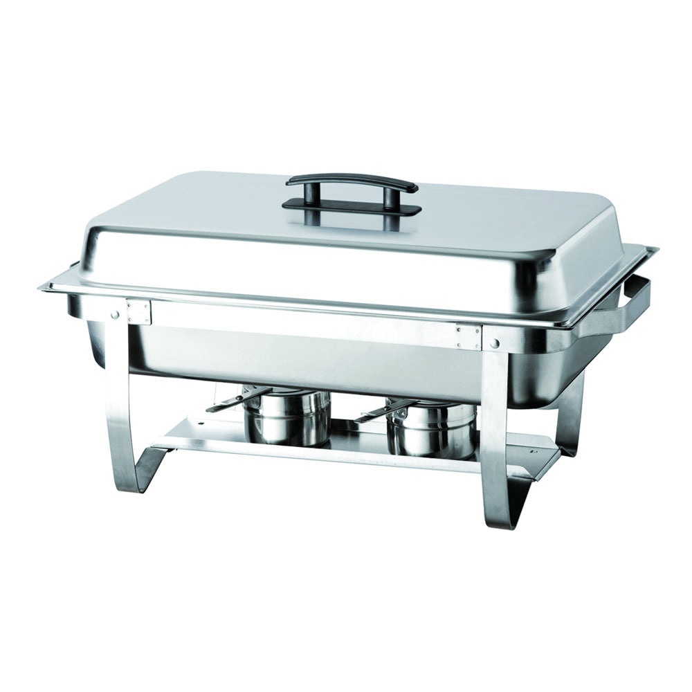 Ez Stor 8 Qt. Full Size Chafer with Collapsible Frame - Stainless Steel Buffet Food Warmer for Catering, Parties & Events - Keep Meals Hot at Home or Professional Kitchens