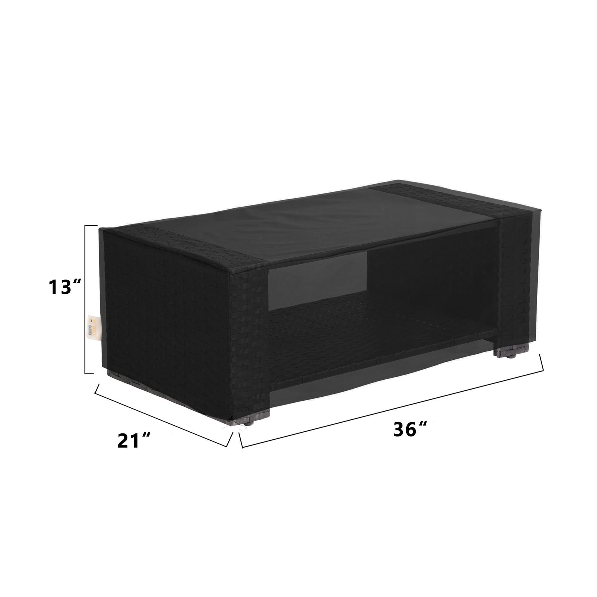 **Waterproof Outdoor Furniture Covers for 4-Piece Patio Conversation Set - Heavy-Duty Black Patio Furniture Protector for Rain, Sun & Snow - Perfect for Backyard, Deck, or Garden Use**