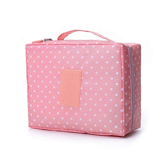 Waterproof Cosmetic & Toiletry Travel Organizer Pouch Set with Mini Carry Bag for Men & Women - Perfect for Airplane, Gym, Camping & Business Trips (Assorted Colors)