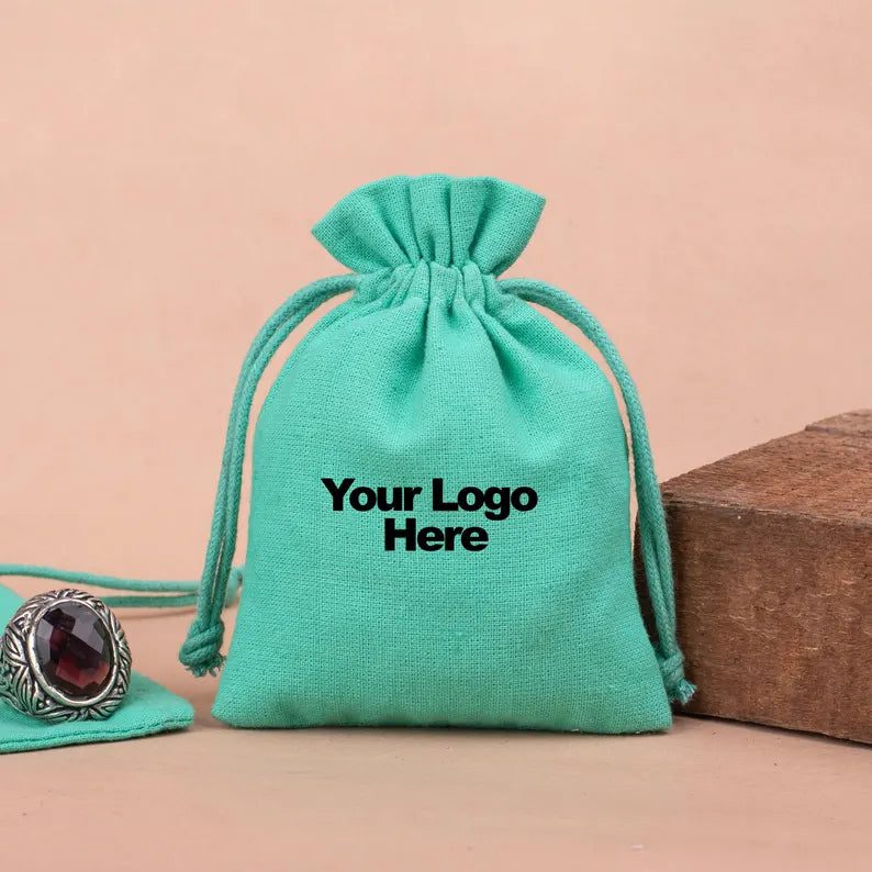 Handmade Turquoise Plain Pouches - Minimalist & Durable for Jewelry, Gifts & Travel Accessories | Perfect for Organizing Small Items, Party Favors & DIY Crafts