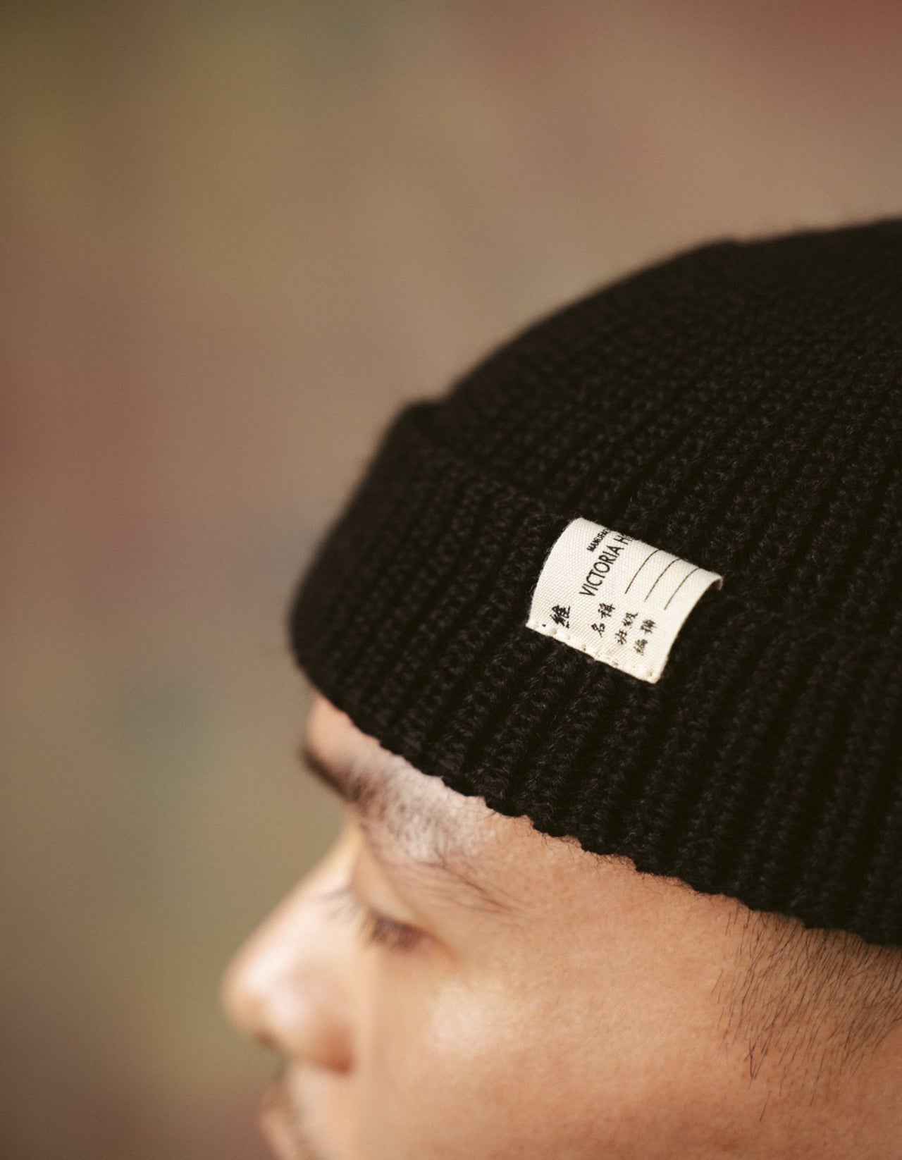 VICTORIA Label Watch Cap Beanie - Soft Winter Knit Hat for Men & Women - Red Beanie for Outdoor Activities, Skiing, and Casual Wear