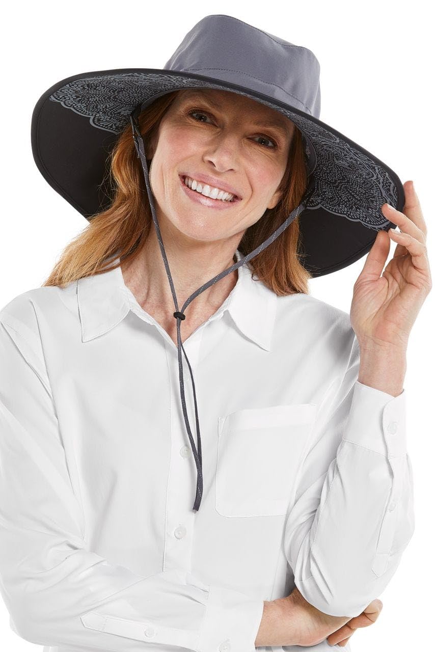 Coolibar UPF 50+ Women's Etta Shapeable Sun Hat - UV Protection Wide Brim Beach Hat for Women, Perfect for Outdoor Activities, Gardening, Travel and Summer Vacations