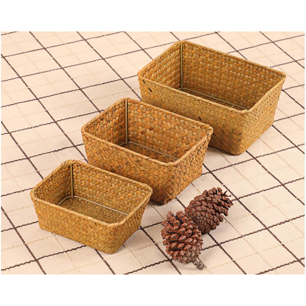 Wooden Storage Bins with Lids - Toy Organizer & Bread Baskets for Home, Office & Kids Room