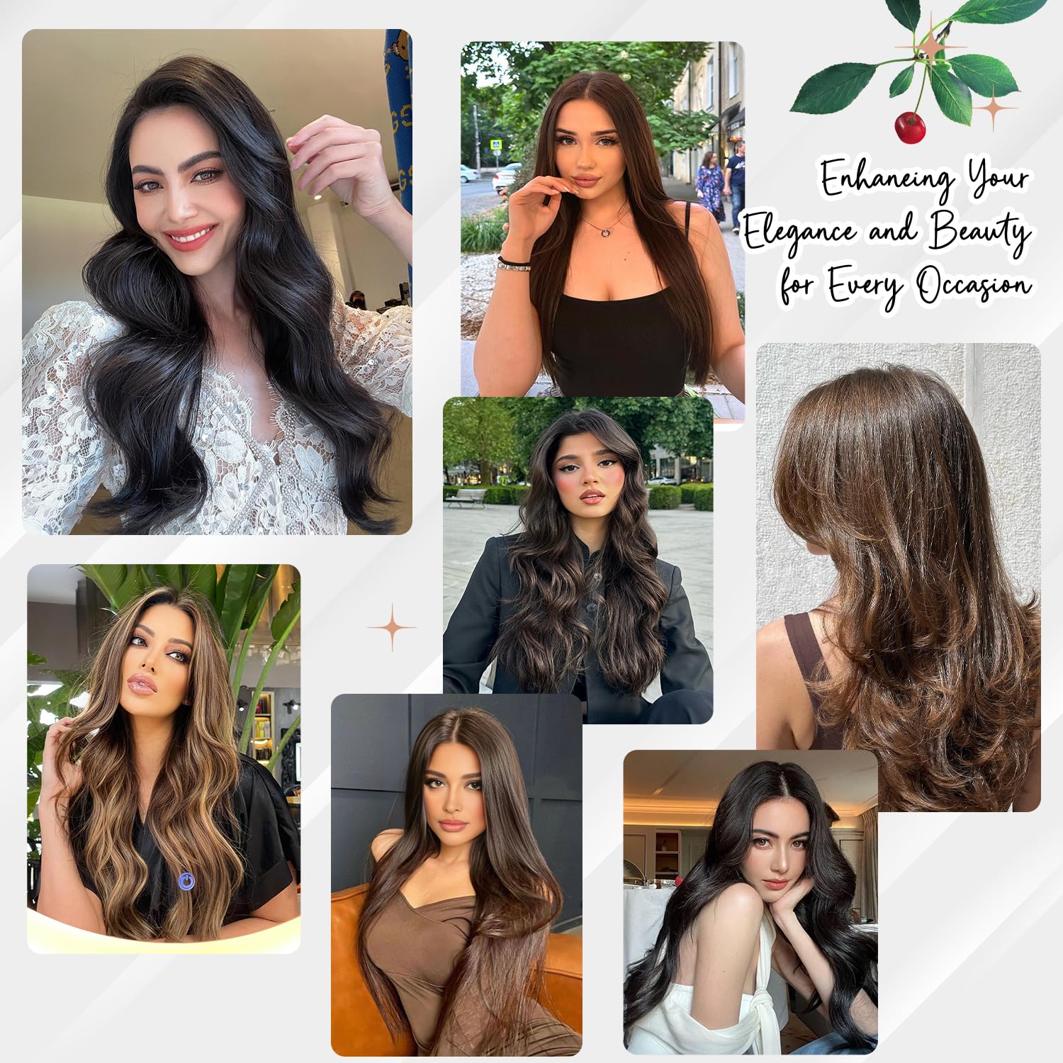 Clip in Hair Extensions 16 Inch 7pcs 115g - 100% Real Human Hair Jet Black Straight Double Weft for Women | Perfect for Volume, Length & Styling for Parties, Weddings & Daily Wear