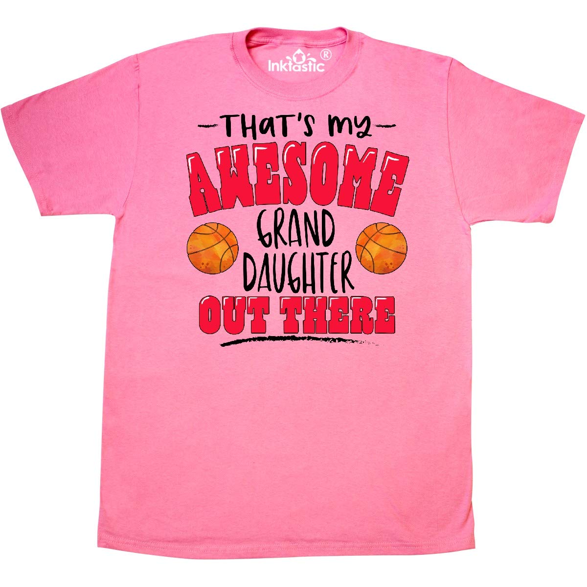 Inktastic Awesome Granddaughter Basketball T-Shirt - Perfect Gift for Sports Lovers & Family Bonding