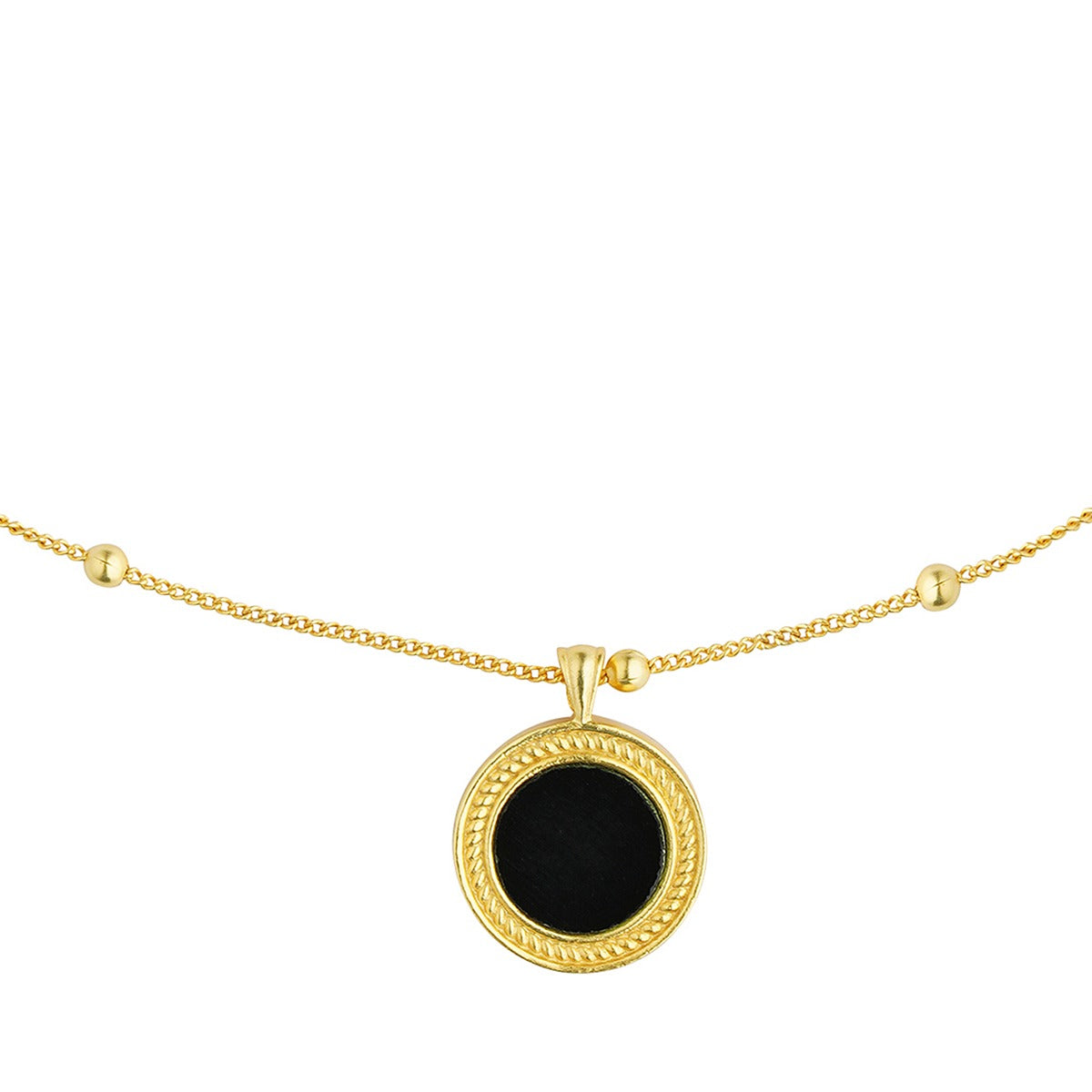 Healing Touch Pendant Necklace with Genuine Black Onyx Stone - Spiritual Protection Jewelry for Women, Energy Healing & Chakra Balance | Perfect for Meditation, Yoga & Everyday Wear