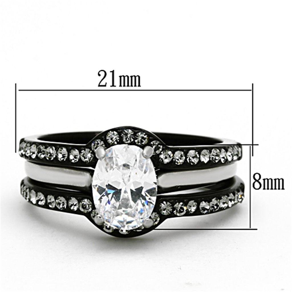 His & Her Wedding Rings - Stainless Steel & Titanium Band Set for Couples | Anniversary Gift