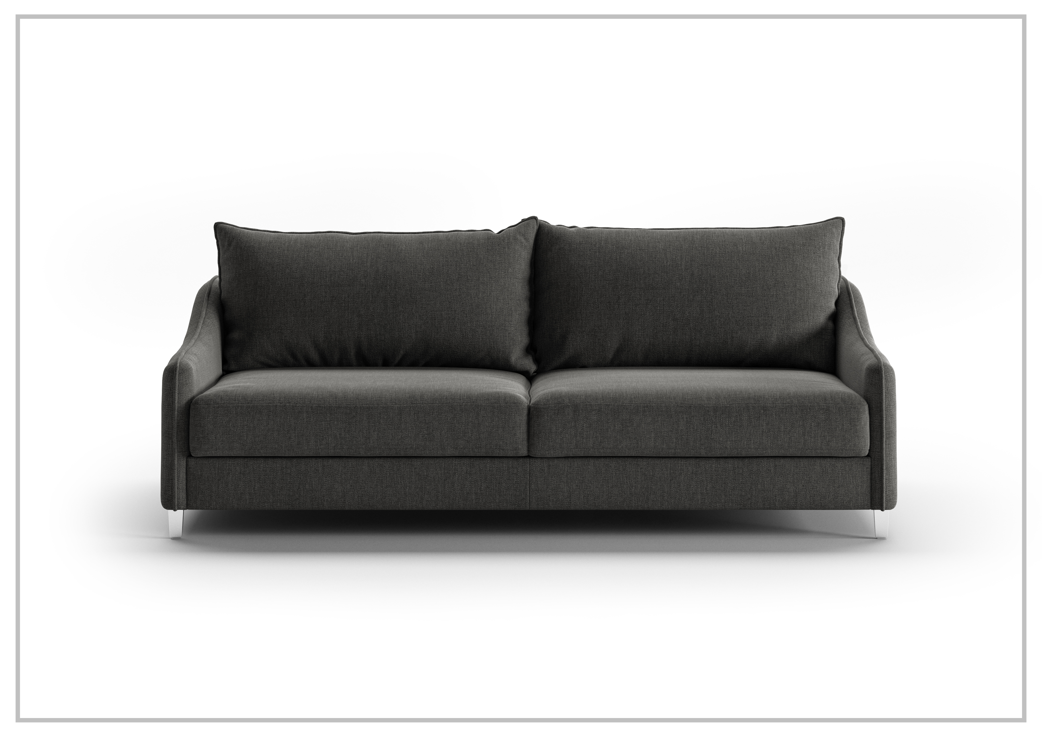 Luonto Ethos Fabric King Sleeper Sofa with Wood or Chrome Legs - Convertible Sofa Bed for Living Room, Guest Room & Small Spaces
