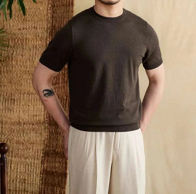 Premium O-Neck Collar Summer T-Shirt for Men - Breathable & Lightweight Casual Tee - Perfect for Beach, Vacation, and Everyday Wear