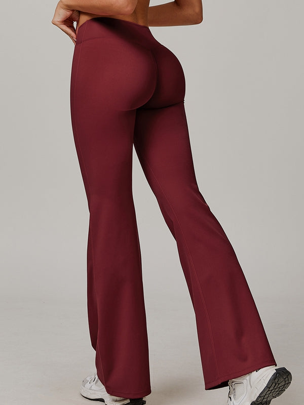ZASUWA Women's Sexy V-Neck Waist Flare Backless Tracksuit - Gym Workout, Yoga, Running, Lounge Wear for Women