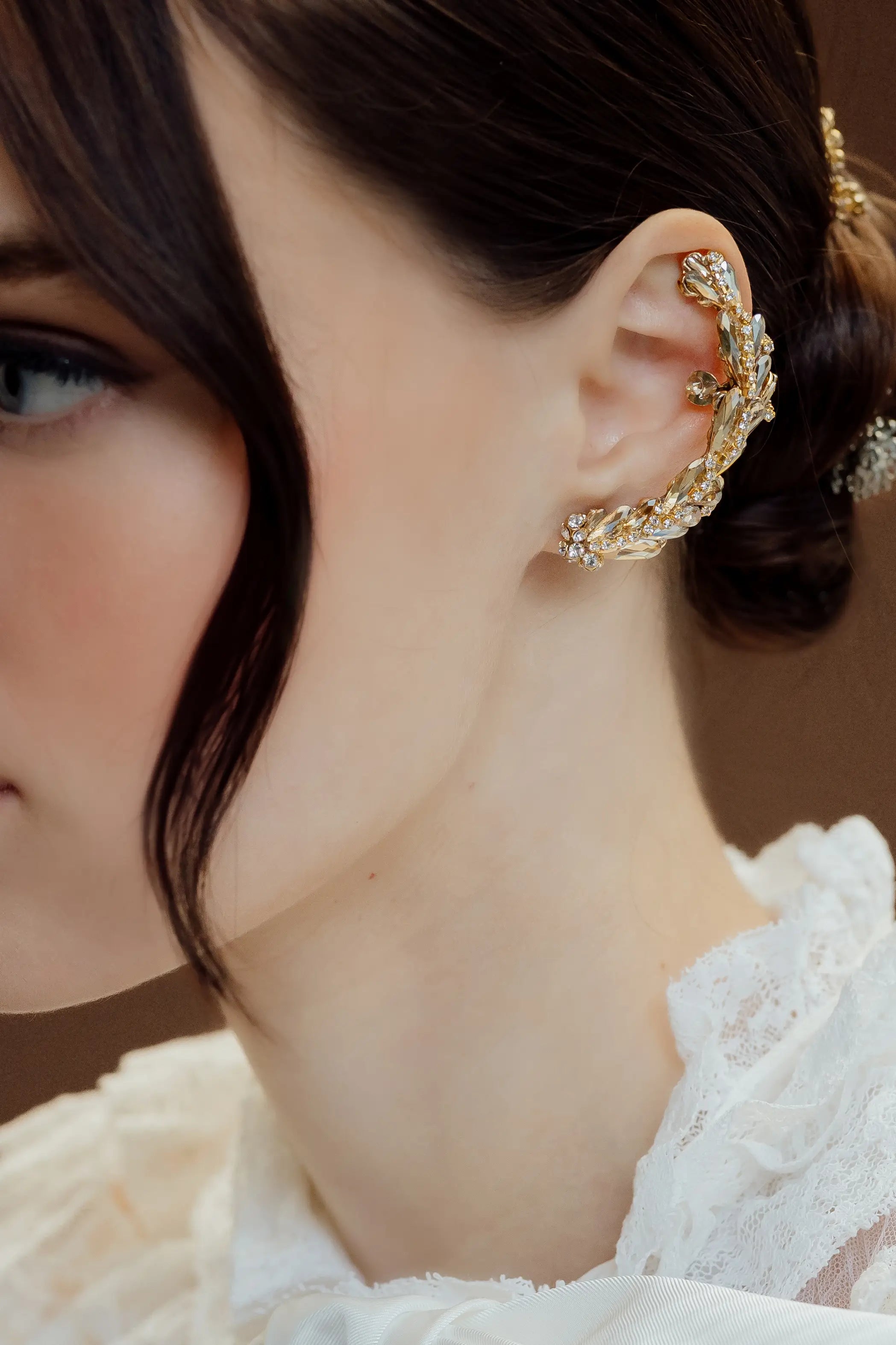 AURELETTE Elegant Ear Crawler Earrings for Women - Dainty Gold Plated Hoop Earrings for Everyday Wear & Special Occasions