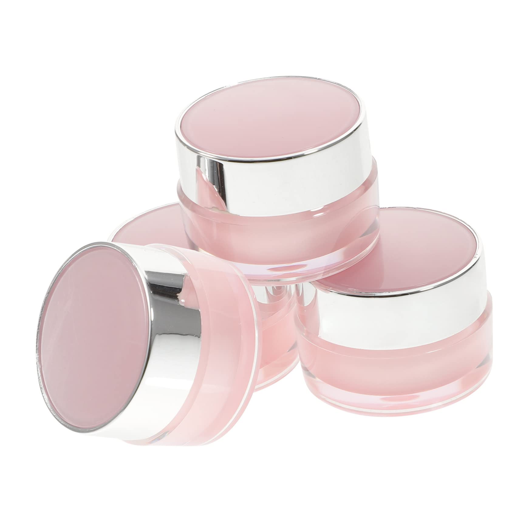FOMIYES 4-Piece Travel Cream Jars Set - Leak-Proof Vacuum Cosmetic Containers with Lids for Skincare, Face Cream & Beauty Products | Portable Plastic Jars for Toiletries, Makeup & Travel Essentials